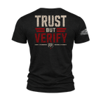 “Trust… But I’m Checking” T-Shirt Back